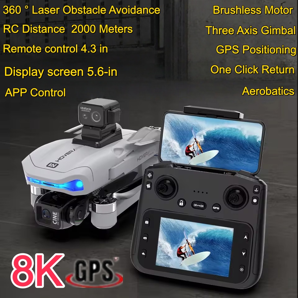 2KM Three-Axis Gimbal Drone 8K - Drone Gimbal recension och pris